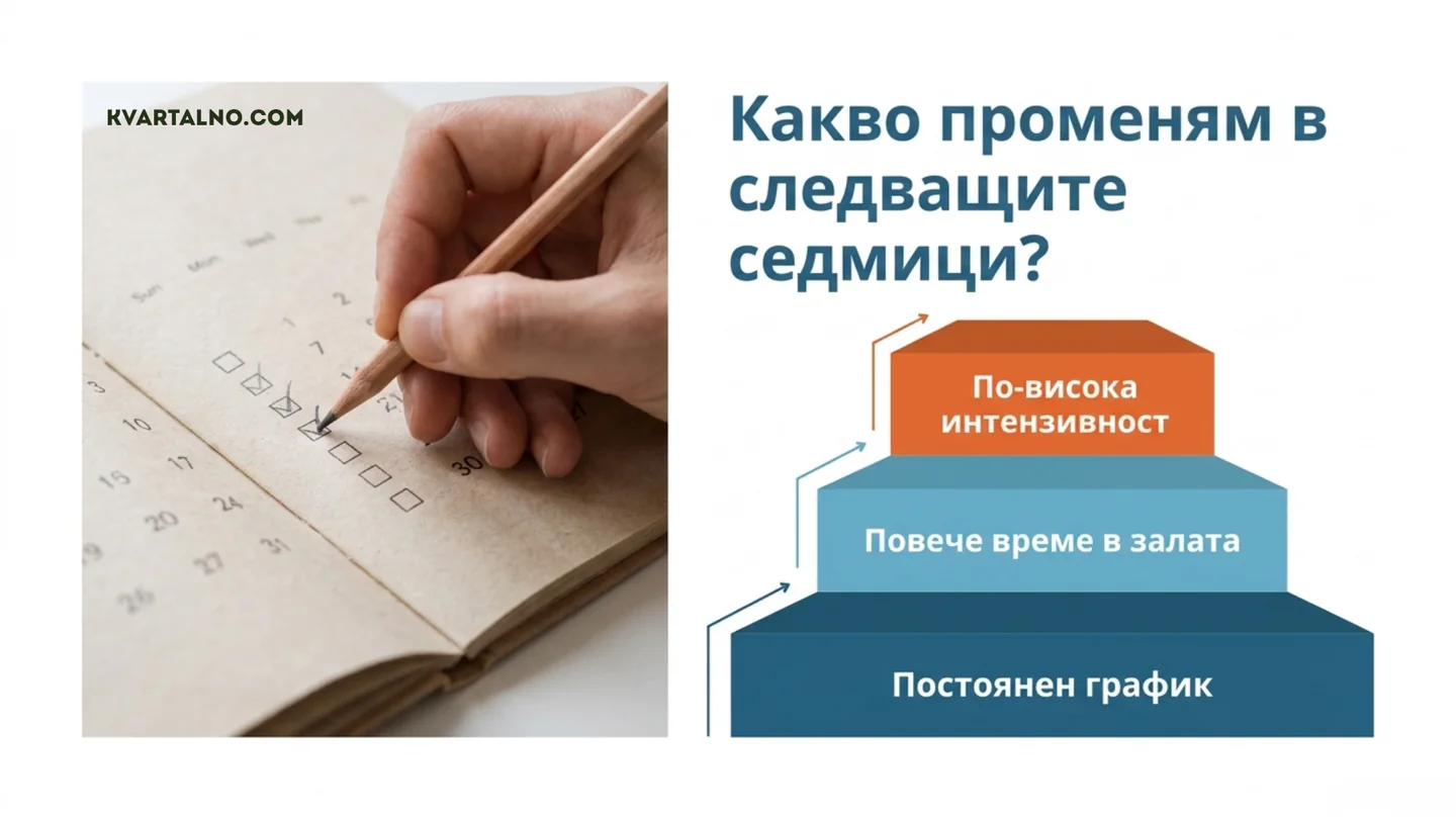 Инфографика за правилния ред при учене на фитнес уред: настройка, безопасно движение и чак след това по-голяма тежест